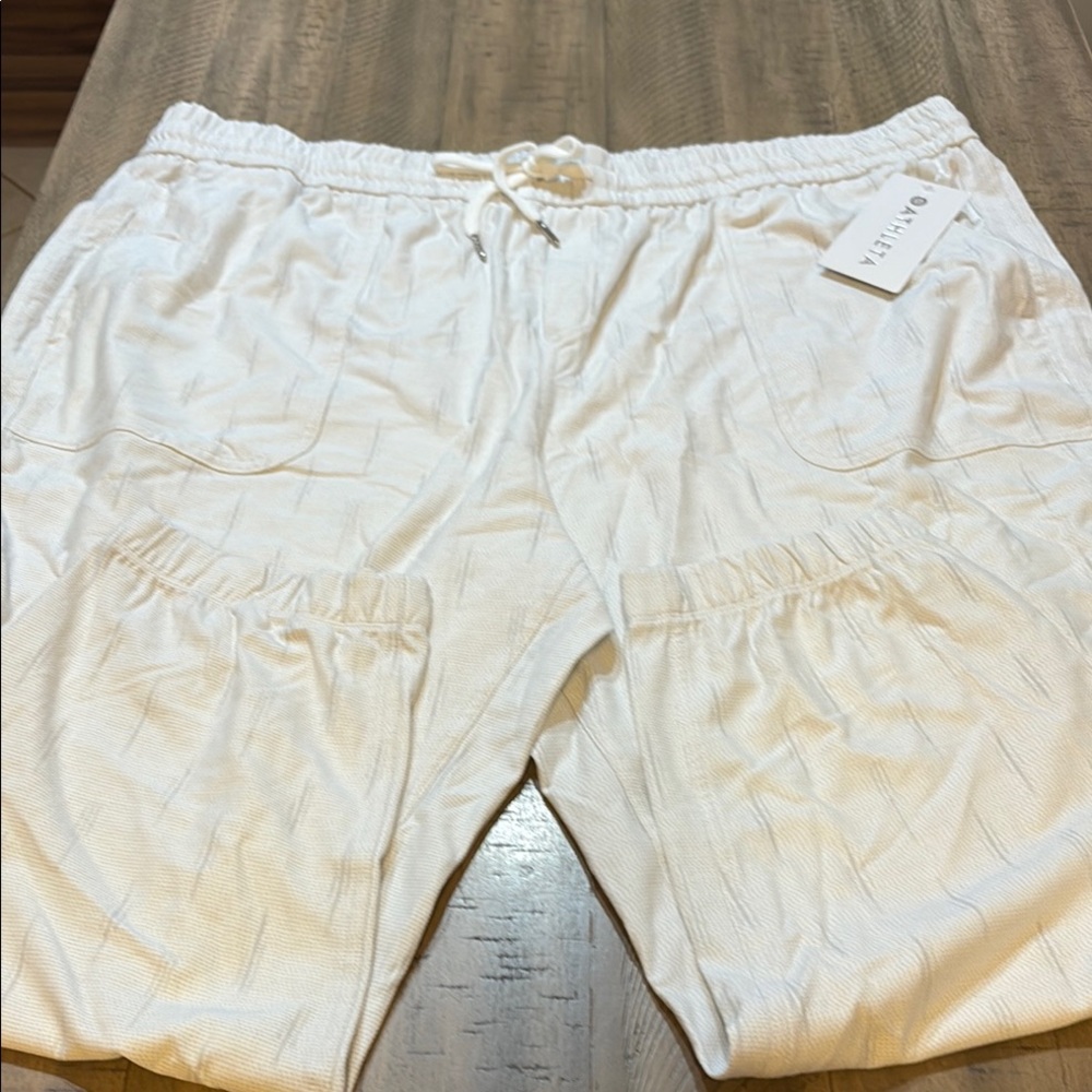 Athleta Men's White and grey joggers